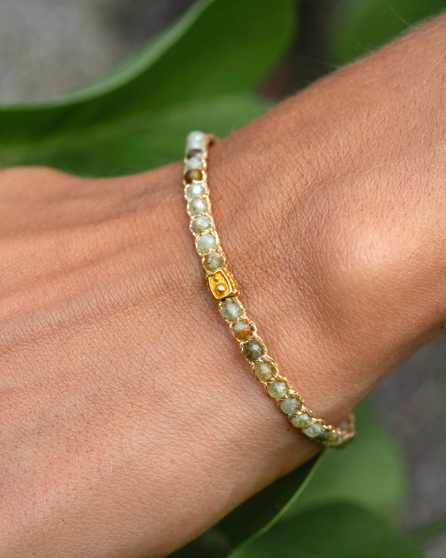 Green Garnet Bracelet | Silver