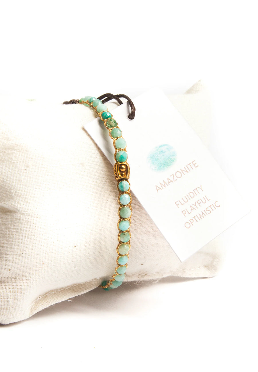 Amazonite Bracelet from South Africa | Gold