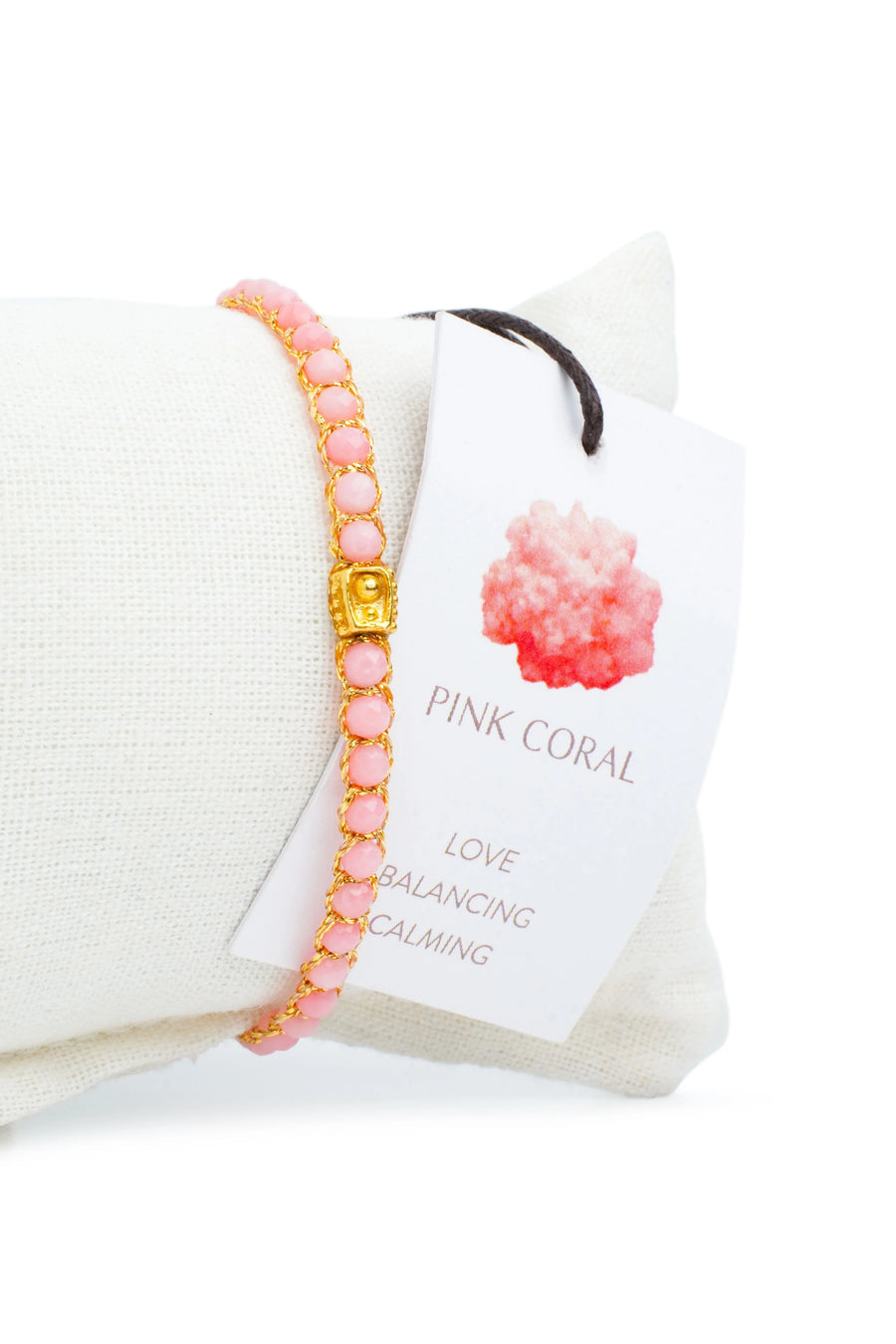 Pink Coral Bracelet | Gold