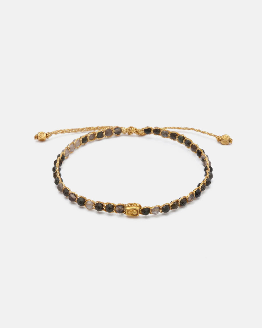 Dark Labradorite Bracelet | Gold