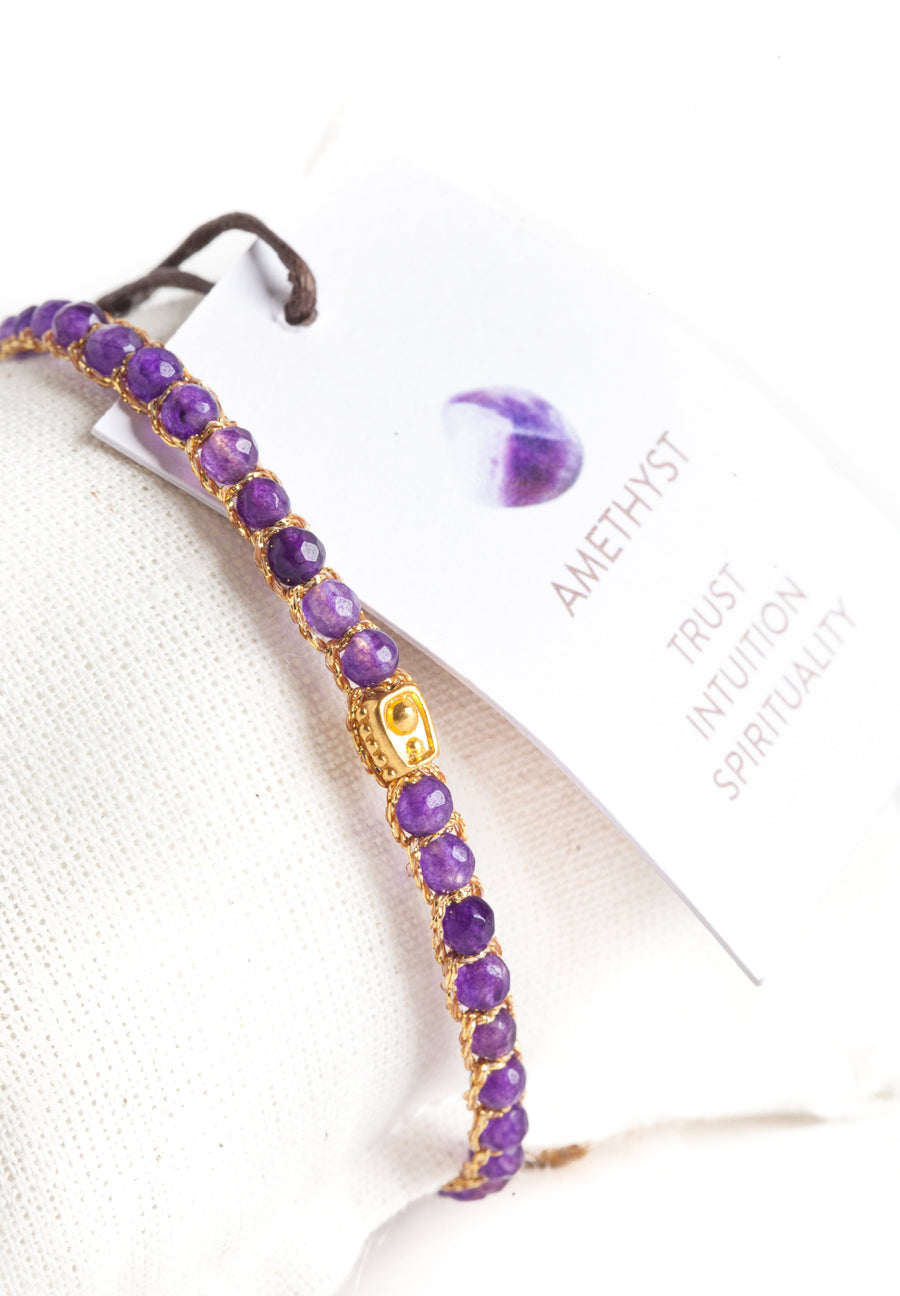 Amethyst Bracelet | Gold