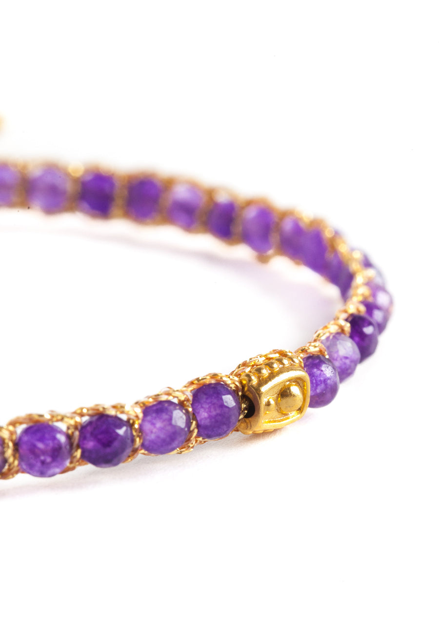 Amethyst Bracelet | Gold