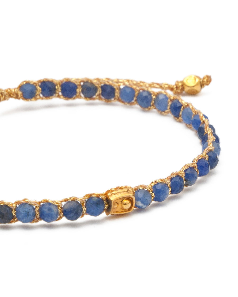 Blue Sodalite Bracelet | Gold