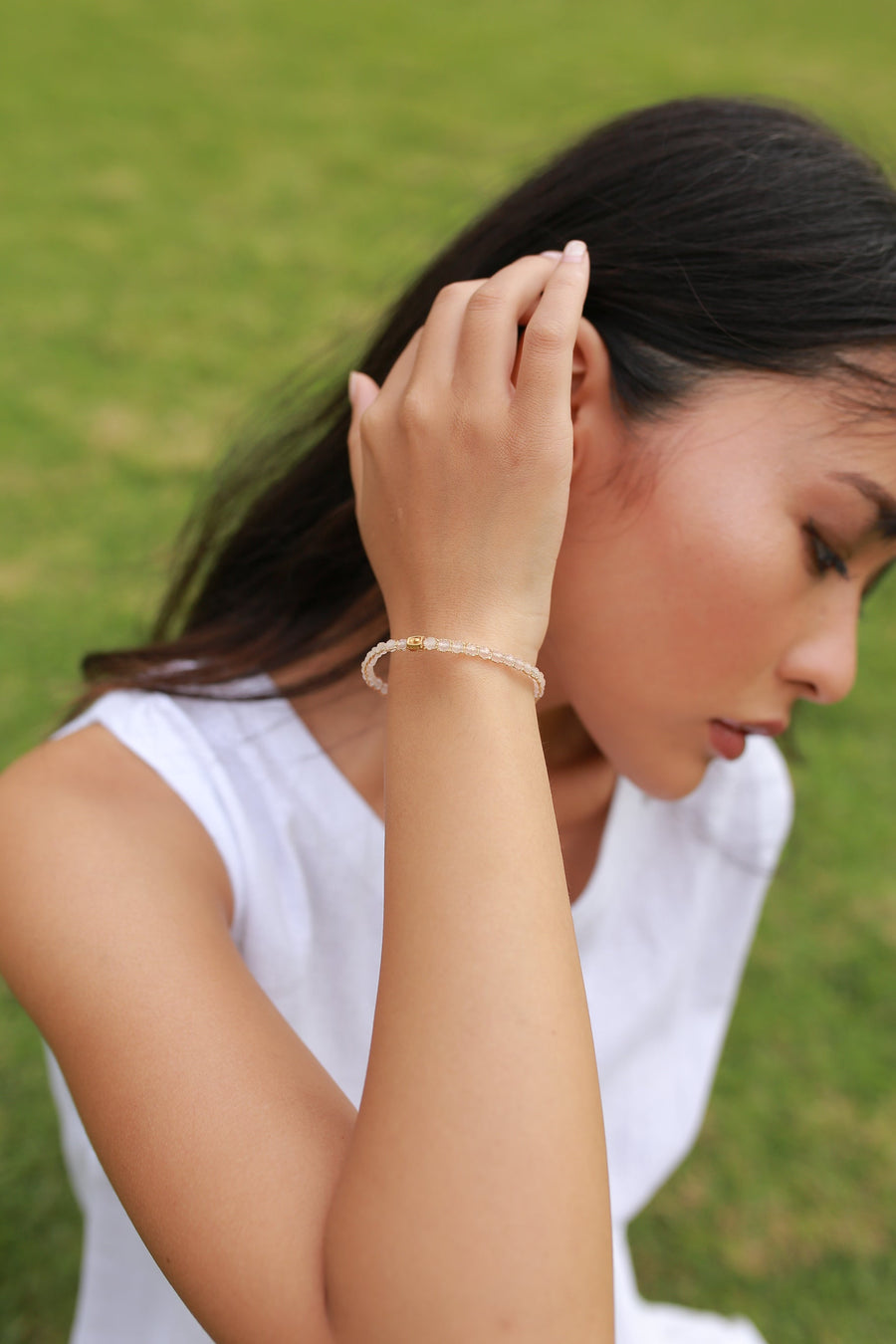 Rose Quartz Bracelet | Gold